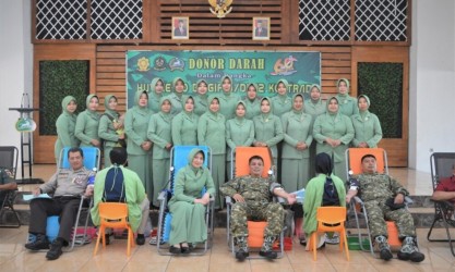 Sambut HUT Ke-60 Brigif 9/DY/2 Kostrad Gelar Bhakti Sosial Donor Darah